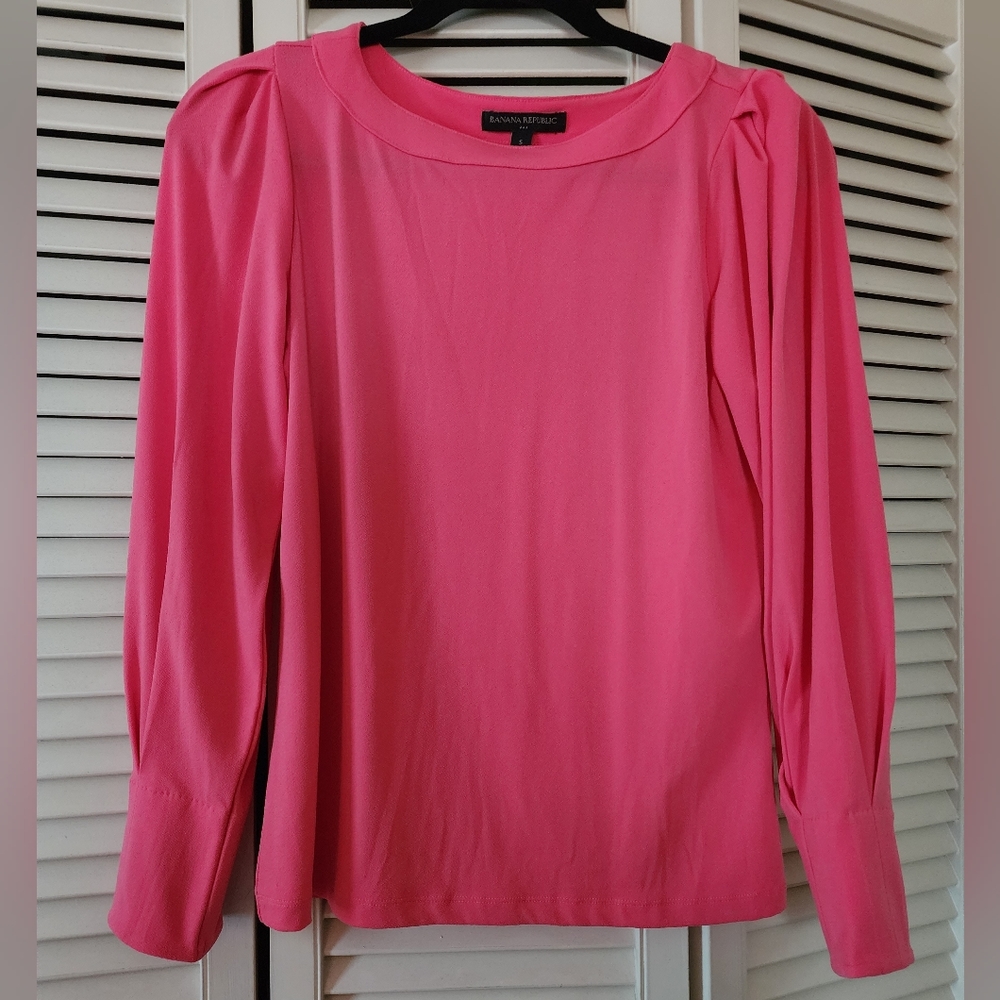 Blouse, Banana Republic, pink, small